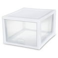 thumbnail image 2 of Sterilite Clear Stacking Closet Storage Drawers Set, 27 Quart (4 pack) & 16 Quart (6 pack), 2 of 12