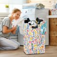 thumbnail image 5 of Yayeee Freestanding Laundry Hamper with Handle Collapsible Large Storage Basket for Clothes, Yellow Wildflower Pattern, 5 of 7