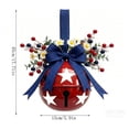 thumbnail image 3 of Patriotic Decorations, Patriotic Metal Bell Hanger Hollow Star-Shaped Door Hanging Decoration, 4th Of July Decorations, Red White And Blue Style For Independence Day Home Decor, 3 of 6