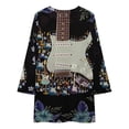 thumbnail image 3 of 3D Electric Guitar Loose Dress Evening Dress Summer Dresses for Women Luxury Dress Long Sleeved Dress, 3 of 4