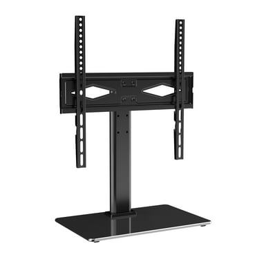 KFFKFF Television Mount Stand, Rotating Universal Stand for Televisions from 32 to 55 inches, Alterable Height Mobile TV Stand with Durable Glass Base for Bedroom, Living Room