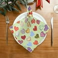 thumbnail image 2 of Dreamtimes Valentine's Day Love Heart Cloth Napkins Set of 1, Oversized Washable Reusable Polyester Dinner Table Napkins for Family, Restaurant, Party Decor, 20 x 20 Inch, 2 of 7