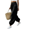 thumbnail image 2 of Khunlpohl Womens Sweatpants Elastic High Waist Loose Joggers Trousers Solid Color Lightweight Casual Pants with Pockets, 2 of 5
