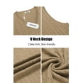 thumbnail image 5 of COOFANDY Men's Sweater Vest V Neck Slim Fit Cable Knitted Sleeveless Pullover Sweater Tan, 5 of 6