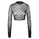 thumbnail image 3 of MHFRRA Camiseta de Manga Larga Sexy y Ajustada para Mujer, Nueva, con Malla Interior Negro, 3 of 7