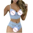 thumbnail image 6 of Bra and Panty Sets for Women Seamless Bralettes Lingerie Sexy Sets Comfortable Sports V Neck Bras Panty Thongs Sets, 6 of 6