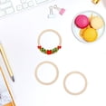 thumbnail image 3 of Viveous 20pcs Wood Rings Flat Circles Unfinished Wooden Round Rings DIY Wood Crafts, 3 of 10