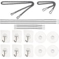 thumbnail image 1 of 8 cadenas colgantes de hierro de 25 a 50 cm con ganchos para ventanas y cuadros., 1 of 5