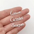 thumbnail image 3 of HYWWPFLAY 36pcs Silver Zodiac Sign Nail Charms for Acrylic Nails Alloy Twelve Constellation Zodiac Letter Charm Jewels Studs Hollow Letter Nail Art Nail Decoration DIY Craft for Home&Salon E22, 3 of 3