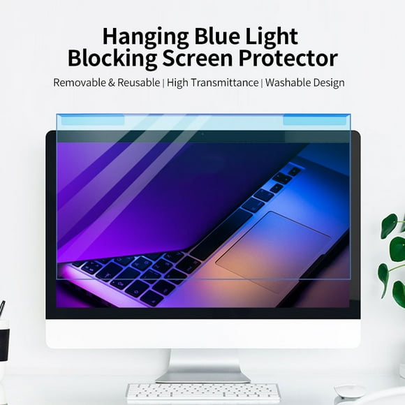 Protecteur d'Écran Suspendu Anti-Lumière Bleue, Haute Transmission, Film de Protection des Yeux Anti-UV pour Moniteur de Bureau 20-22 Pieds'