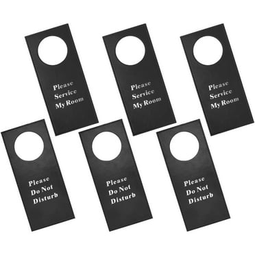 PU Do Not Disturb Sign Executive Quality Door Hanger Perfect for Home, Hotel, Office, Spa, Law Firm, Massage（6 Pcs）
