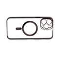 thumbnail image 3 of Funda protectora magnética Nikou para iPhone 13 Pro Max TPU a prueba de golpes Marco negro transparente, 3 of 10