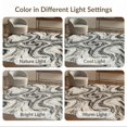 thumbnail image 7 of ODIKA 9'x12' Washable Area Rug Low Pile, Flatwoven, Abstract Crackle Veins Contrast Veined Streaks Flow Symmetrical Swirl Flowing for Great Room, Indoor Concept, Large Living, 7 of 7