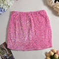 thumbnail image 4 of KHONTS Women's Sequin Skirt Sparkly Elastic Waist Glitter Metallic Fall Outfits Dacne for Cold Weather Pink M, 4 of 8