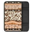 thumbnail image 2 of Renewold American Tribal Cow Print Khaki Auto Center Console Cover Pad Universal Fit for SUV Truck Car, Universal Car Armrest Seat Box Cover for Men Women, 2 of 6