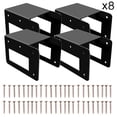 thumbnail image 3 of Outdoor Firewood Racks - 8 Pack Log Storage Rack Bracket Kit, Adjustable Heavy Duty Powder Coated Steel Holder,Fireplace Wood Storage, Log Holder, 3 of 5