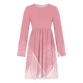 thumbnail image 5 of Edvintorg Fall Dresses for Women Fashion Printed Crew Neck Casual Dress Long Sleeve Loose Midi Dress Womans Clothes S-2XL Pink, 5 of 7