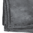 thumbnail image 3 of ELEGANI Microfleece Throw 50” x 60” - Gray Ultra Plush Microfiber Polyester Fleece Throw, 3 of 4
