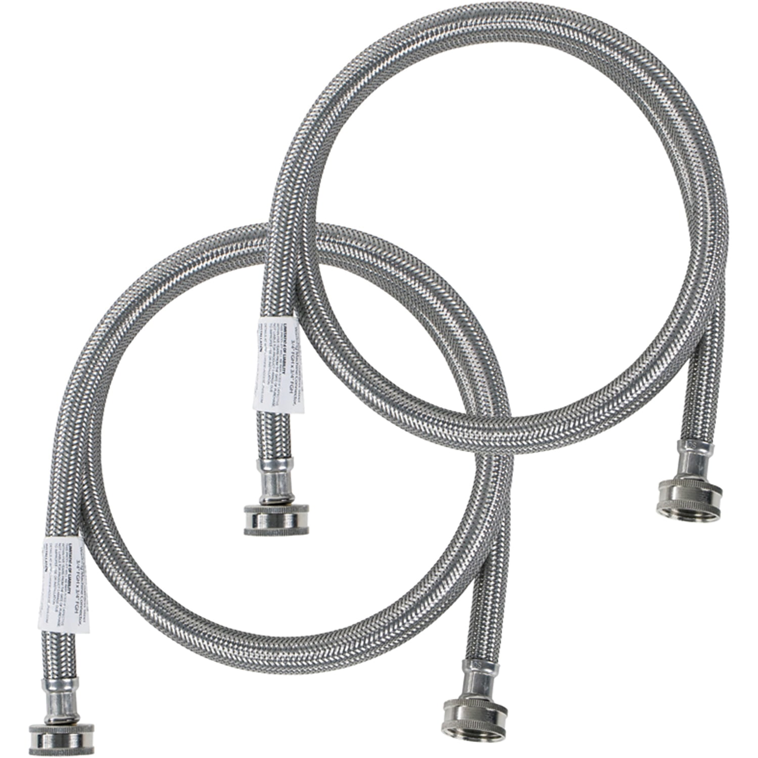 Certified Appliance WM48SS2PK Braided Stainless Steel Washing Machine Hose, 2 Pk (4ft)