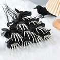 thumbnail image 6 of PPgejGEK Artificial Flower Skull Hand with Black Rose 49x9cm 19.29x3.54in Halloween Decoration for Party Wedding Home Decor Realistic Silk Floral Arrangement, 6 of 6