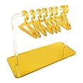 thumbnail image 1 of GROWTH TANK Modern Hangers Clear Acrylic Jewelry Display Rack 8 Hanger Ear Display Stand Golden, 1 of 9