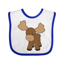 Inktastic Cute Moose Boys or Girls Baby Bib