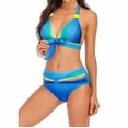 thumbnail image 2 of Christmas Clearance! Borniu Swimsuit Clearance! Womens Swimsuits Sexy Bikini Split Two-piece Beach Swimsuit With Bra Swimsuit, 2 of 3