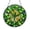 Acrylic 3.5 Inch, variant on Four Leaf Clover Botanical Stained Glass Suncatcher Window Hanging Decor, Green Clover Pattern Stained Glass Style Round Panel, Nature Inspired Window Art Ornament Decorative Home Window Decor
