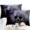thumbnail image 3 of Gothic Skull Duvet Cover | 2-Sided Reversible Duvet Cover with Matching Pillowcase, Blue), 3 of 5