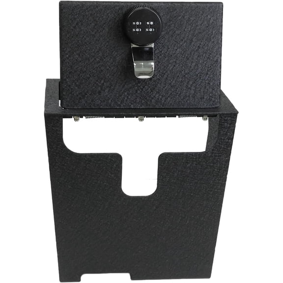 Black Horse Center Console Safe Black Compatible with 2020-2024 Ford Explorer-ASFE20