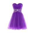 thumbnail image 1 of Bealegantom-vestido de fiesta de tul con cuentas, minivestido de fiesta de graduación, corte en A, QA2022-13, 1 of 4