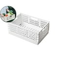 thumbnail image 1 of Dvruxg Plastic Collapsible Crate, Stackable Folding Storage Crate for Organization for Adults, Foldable Plastic Crate(White), 1 of 5