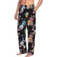 thumbnail image 2 of Xecao Hibiscus Rose Men's Straight Lounge Pajama Pants: The Ultimate in Comfortable Sleepwear, 2 of 9