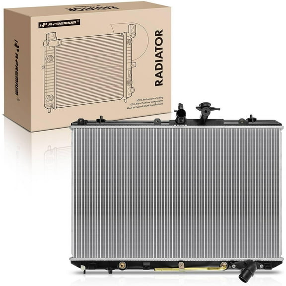 A-Premium Engine Coolant Radiator Assembly with Transmission Oil Cooler Compatible with Toyota Highlander 2009 2010 2011 2012 2013 L4 2.7L, Automatic Transmission, Replace# 160410V050