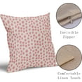 thumbnail image 4 of Pink Cream Pillow Covers 18x18 Set of 2 Boho Design Polka Dot Throw Pillows Modern Brush Strokes Print Decorative Pillowcase Square Cushion Cover Linen Case for Home Sofa Couch Bed, 4 of 6