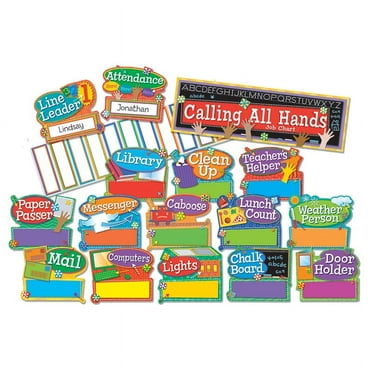 Eureka Hands on Management Job Chart Mini Bulletin Board Sets