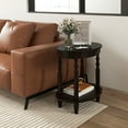 thumbnail image 4 of Gymax 2-Tier End Table Oval Compact Sofa Side Nightstand w/ Storage Shelf Espresso, 4 of 9