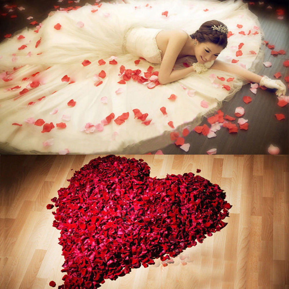1000PCS Silk Rose Petals Wedding Party Decor Supplies wholesale /retai US 
