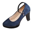 thumbnail image 2 of DIVVce Ankle Strap Platform Heels For Women Closed Toe Adjustable Comfortable Dressy Evening Footwear, 2 of 8