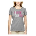 thumbnail image 2 of Fight Cancer Ribbon Womens Graphic T-Shirt, Heather Grey, Medium, 2 of 3