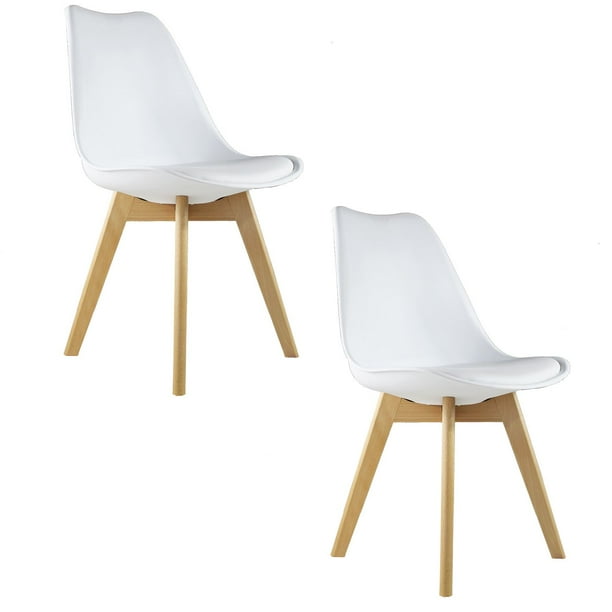 Set de 2 Sillas de Comedor Acojinadas Frankfurt Blanco MUNDO IN Casa