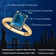 thumbnail image 2 of Gem Stone King 10K Yellow Gold London Blue Topaz Solitaire Engagement Ring for Women (2.71 Cttw, Emerald Cut 9X7MM, Gemstone November Birthstone, Available in Size 5, 6, 7, 8, 9), 2 of 7