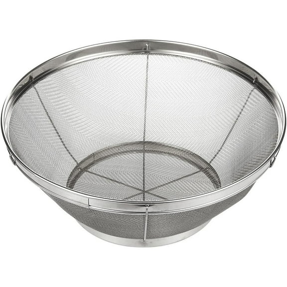 Juvale Stainless Steel Fine Mesh Strainer - Durable Rust-Resistant Mesh Colander - Ergonomic Handle Rice Colander - Ultra-Fine Flour Sifter - Dishwasher Safe with Stable Design - 11 in x 4 in, Silver