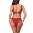 thumbnail image 3 of INSPIRAR CHIC Conjuntos de Bikini de Corte con Espalda al Descubierto para Mujeres de 2 Piezas, Top de Cuello Redondo y Parte Inferior en Triángulo, Trajes de Baño, Pequeño, Rojo, 3 of 5