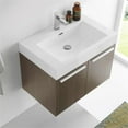 thumbnail image 5 of Fresca Vista 30" Gray Oak Wall Hung Modern Bathroom Cabinet w/ Integrated Sink, 5 of 5