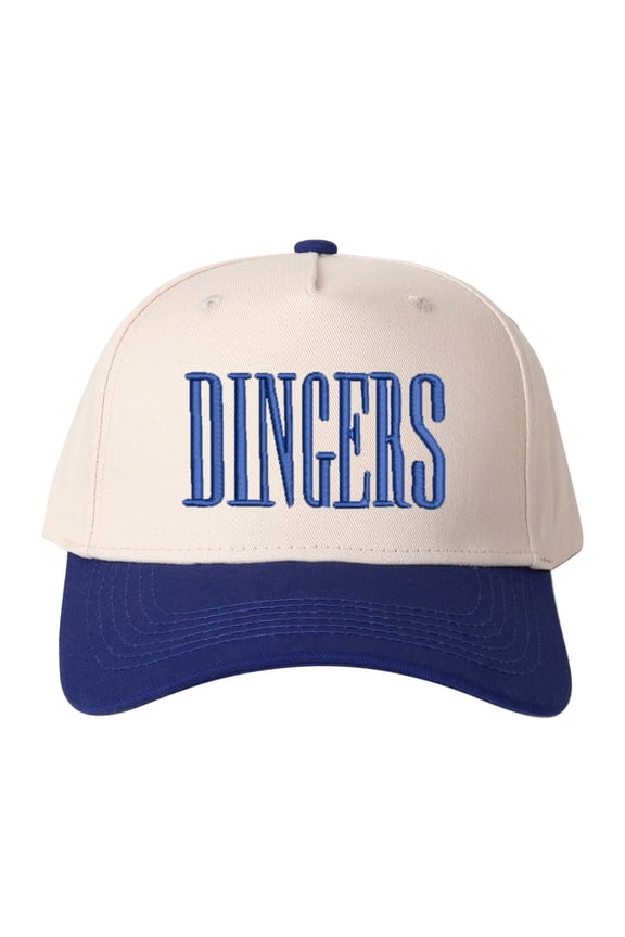DINGERS Letter Embroidered Color Block Trucker Hat Unisex Adjustable Cotton Breathable Fashion Cap for Travel Daily Wear