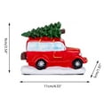 thumbnail image 5 of Milue Vintage Red Truck with Christmas Tree LED Lights Ornaments Home Tabletop Decor, 5 of 10