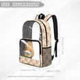 thumbnail image 6 of SEANATIVE Clear Bookbag for Girls Boys Transparent Backpack See Through School Daypack PVC Heavy Duty Unisex School Backpack for Teens Kids, Cartoon Capybara Heart Pattern Beige, 6 of 7