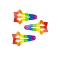 thumbnail image 2 of 6 Rainbow Pride Snap Clips, Pride Rainbow Hair Accessories, No Slip Metal Hair Clips, Hair Barrettes for PRIDE Month Parades, Party Costumes, Carnival and Celebrations, 2 of 5