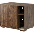 thumbnail image 2 of Royalbelle Tiger Color Farmhouse Indoor Cat House, Large Litter Box Enclosure, 2 of 6